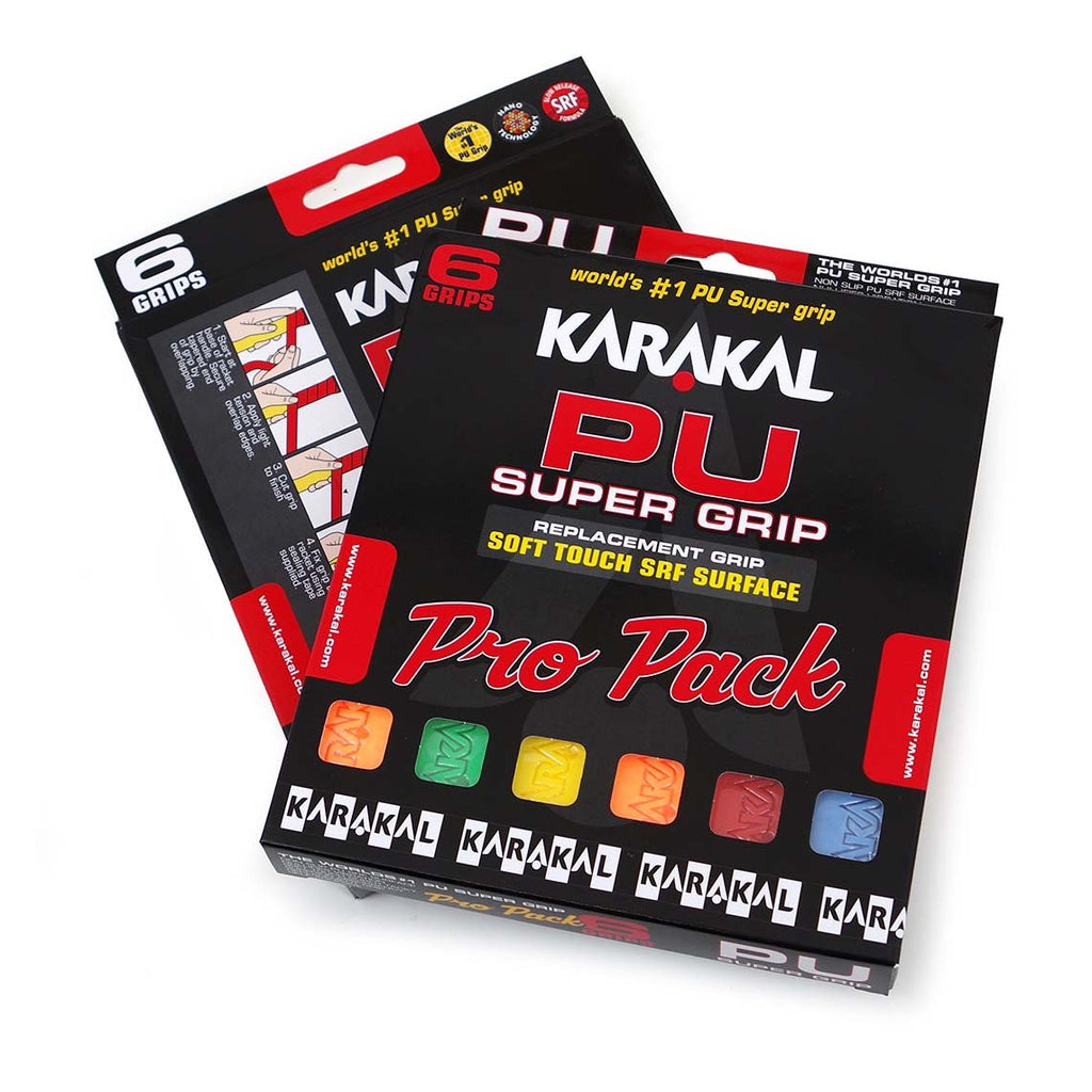 |Karakal PU Super Replacement Grip - Assorted Pack of 6 - Box2|