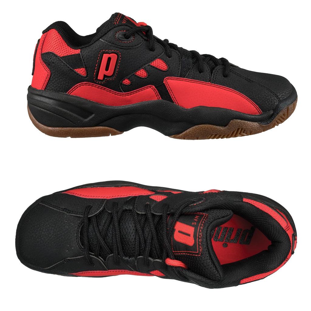 |Prince NFS II Indoor Court Shoes-Black and Red-Alternative View|