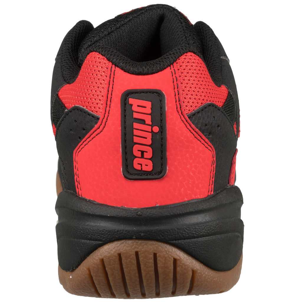 |Prince NFS II Indoor Court Shoes-Black and Red-Back View|