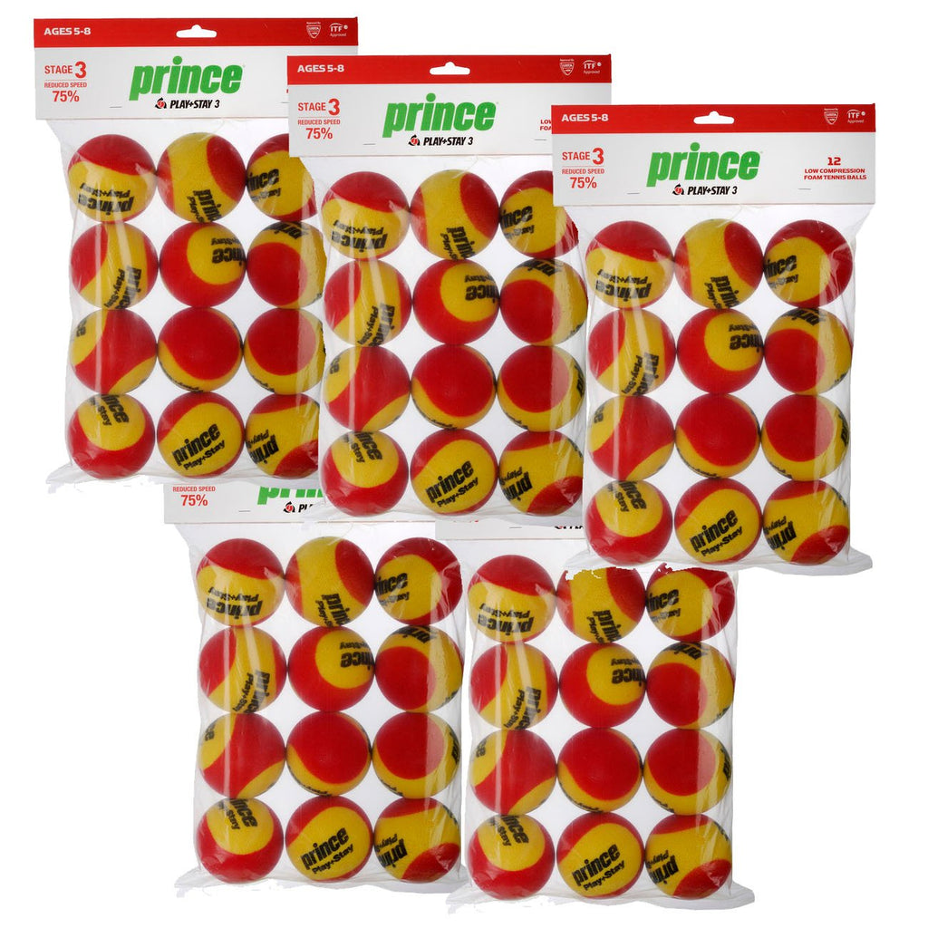 |Prince Play and Stay Stage 3 Red Foam Mini Tennis Balls - 5 Dozen Main|