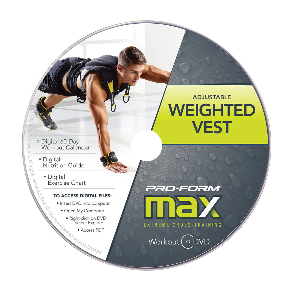 |ProForm Max Adjustable Weighted Vest Set - Workout DVD|