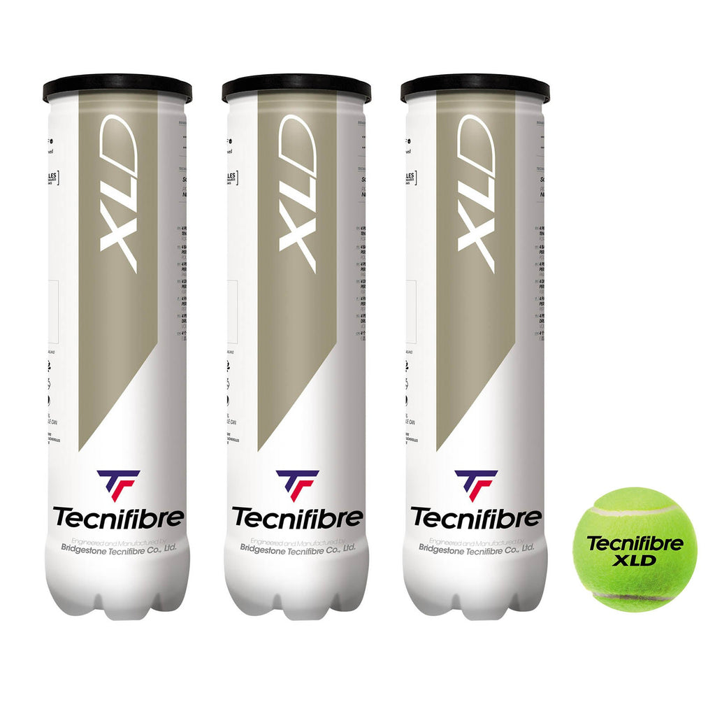 |Tecnifibre XLD Tennis Balls - 1 Dozen -  Ball and Tubes|