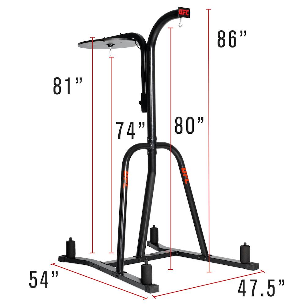 |UFC Dual Station Bag Stand - Dimensions|