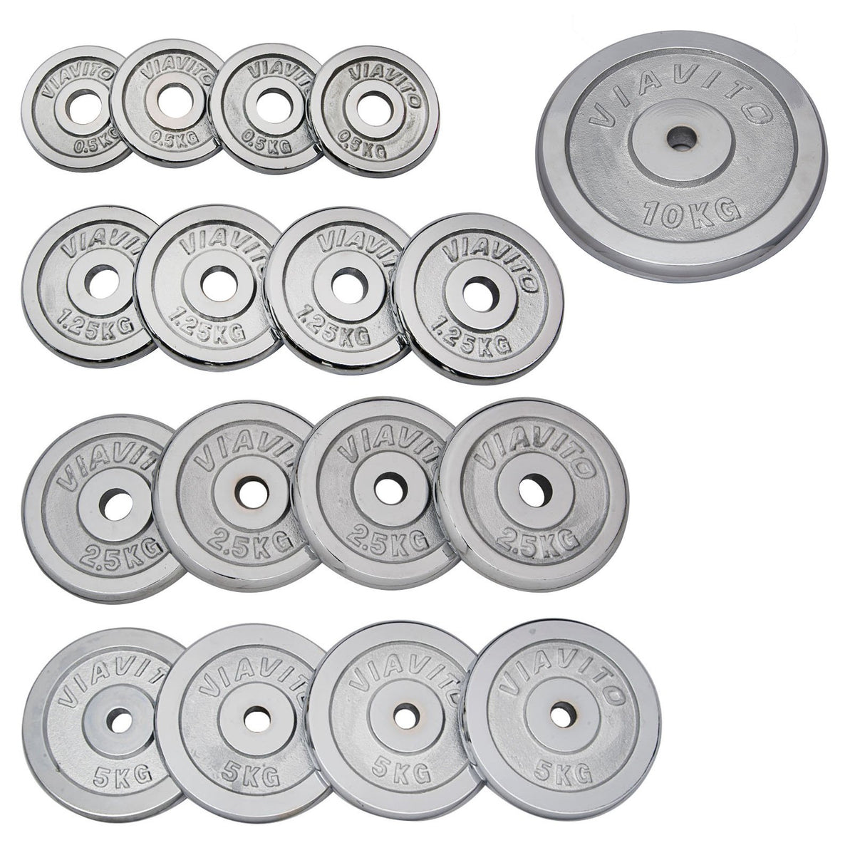 Viavito Chrome Standard Weight Plates Sweatband