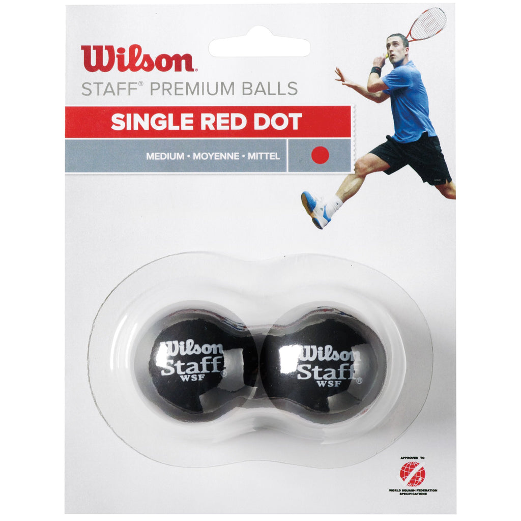 |Wilson Staff Red Dot Squash Balls - Pack of 2|