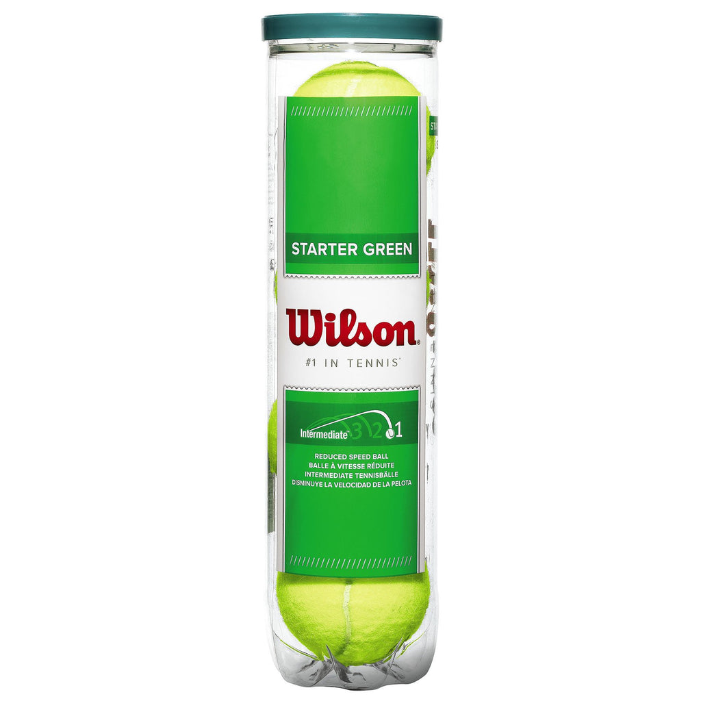 |Wilson Starter Play Green Tennis Balls - Tube of 4 - Tube|