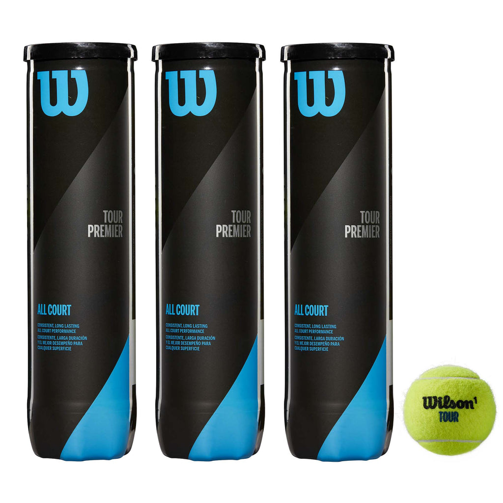 |Wilson Tour Premier All Court Tennis Balls - 1 dozen|