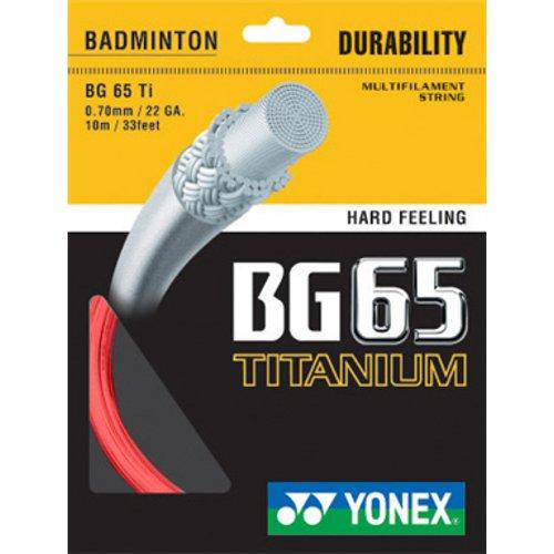 |Yonex BG65TI Badminton String 10m Set Red|