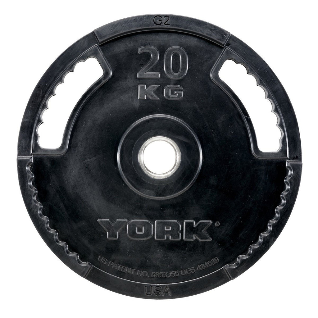 |York 20kg G2 Rubber Thin Line Olympic Weight Plate|