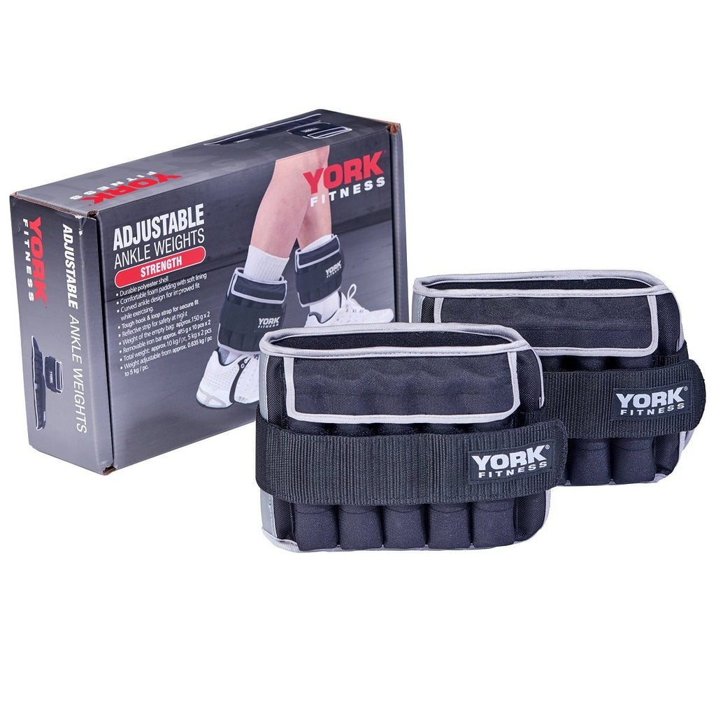 |York Fitness 2 x 5kg Ankle Weights - with Box|