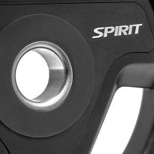 Spirit Fitness 130kg Olympic Rubber Tri Grip Weight Set with 7ft Bar