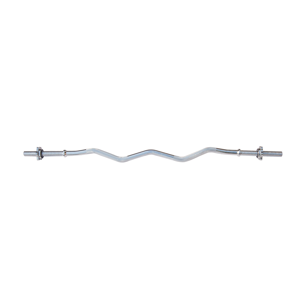 Fuel Fitness 4ft Standard EZ Curl Bar with Spinlock Collars