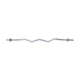 Fuel Fitness 4ft Standard EZ Curl Bar with Spinlock Collars