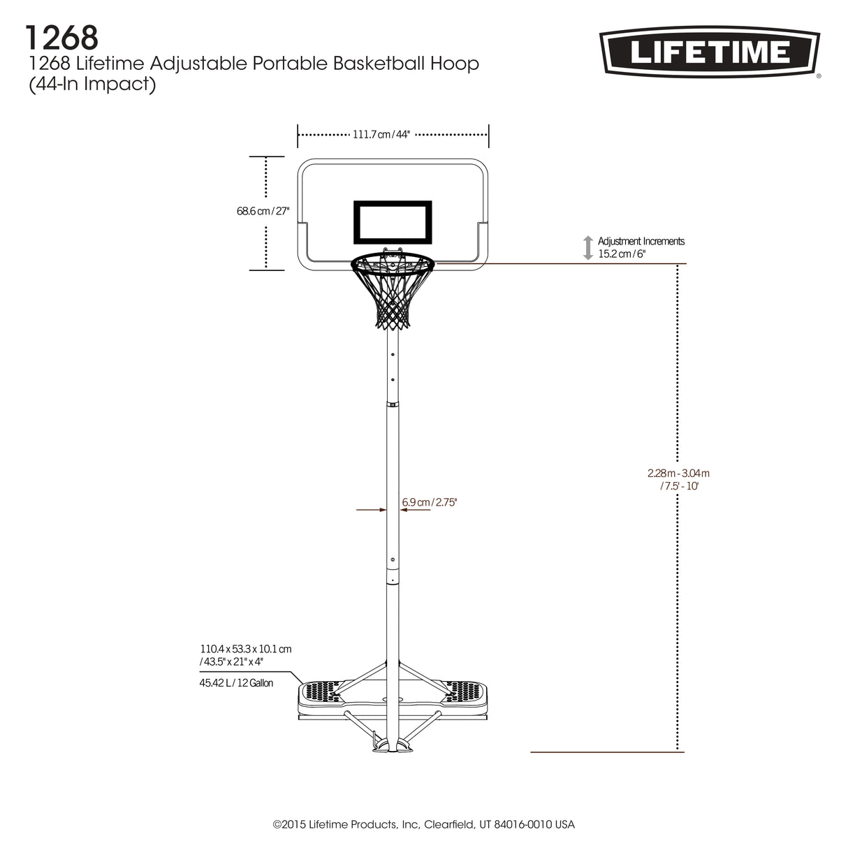 Lifetime Impact 44 inch Basketball System