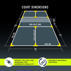 |Franklin Pickleball Court Marker Kit Example|