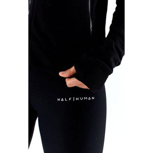 |Half Human Ladies Zip Hoodie - Logo|