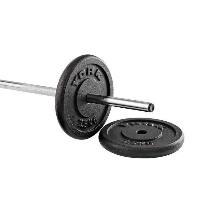 |York 2 x 7.5kg Black Cast Iron 1Inch Plates|