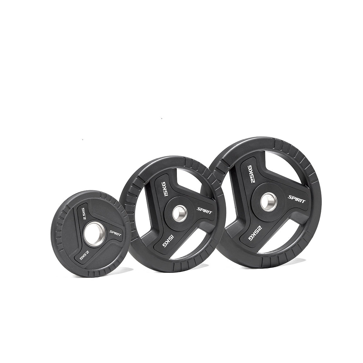 Spirit Fitness Olympic Rubber Tri Grip Weight Plates