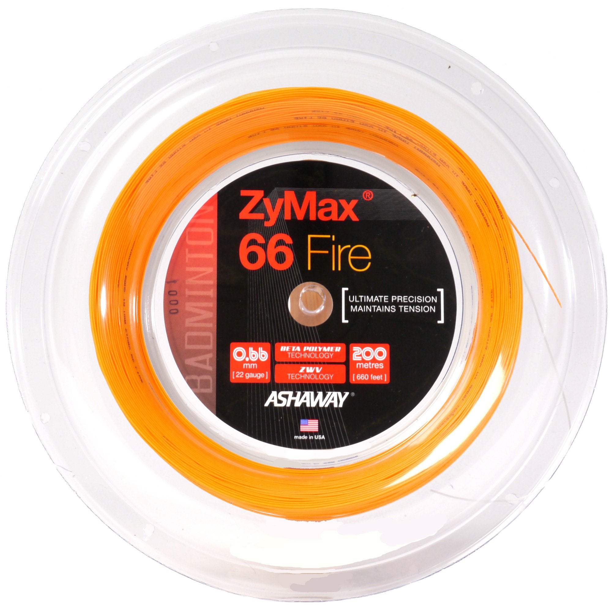 Zymax 66 Fire Badminton String 200m Reel