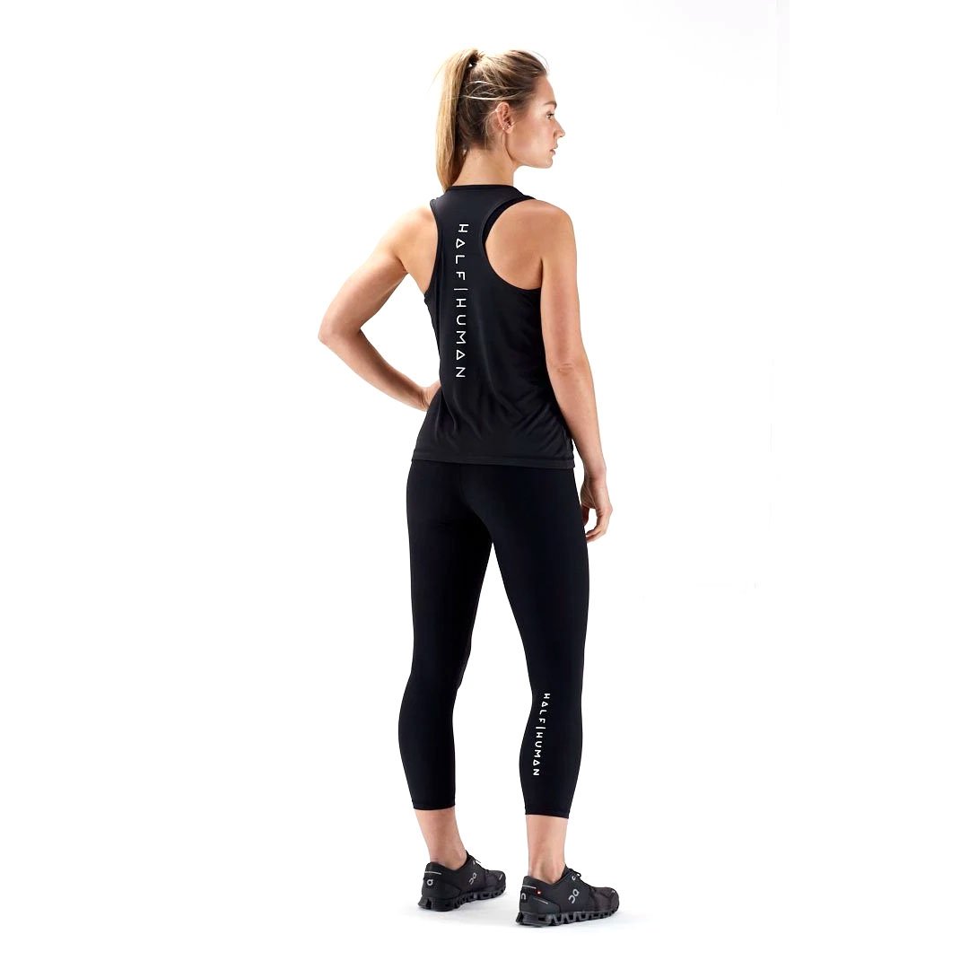 |Half Human Ladies Racerback Vest Top - Back Logo|