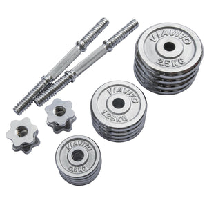 |Viavito 20kg Chrome Dumbbell Set - Parts|
