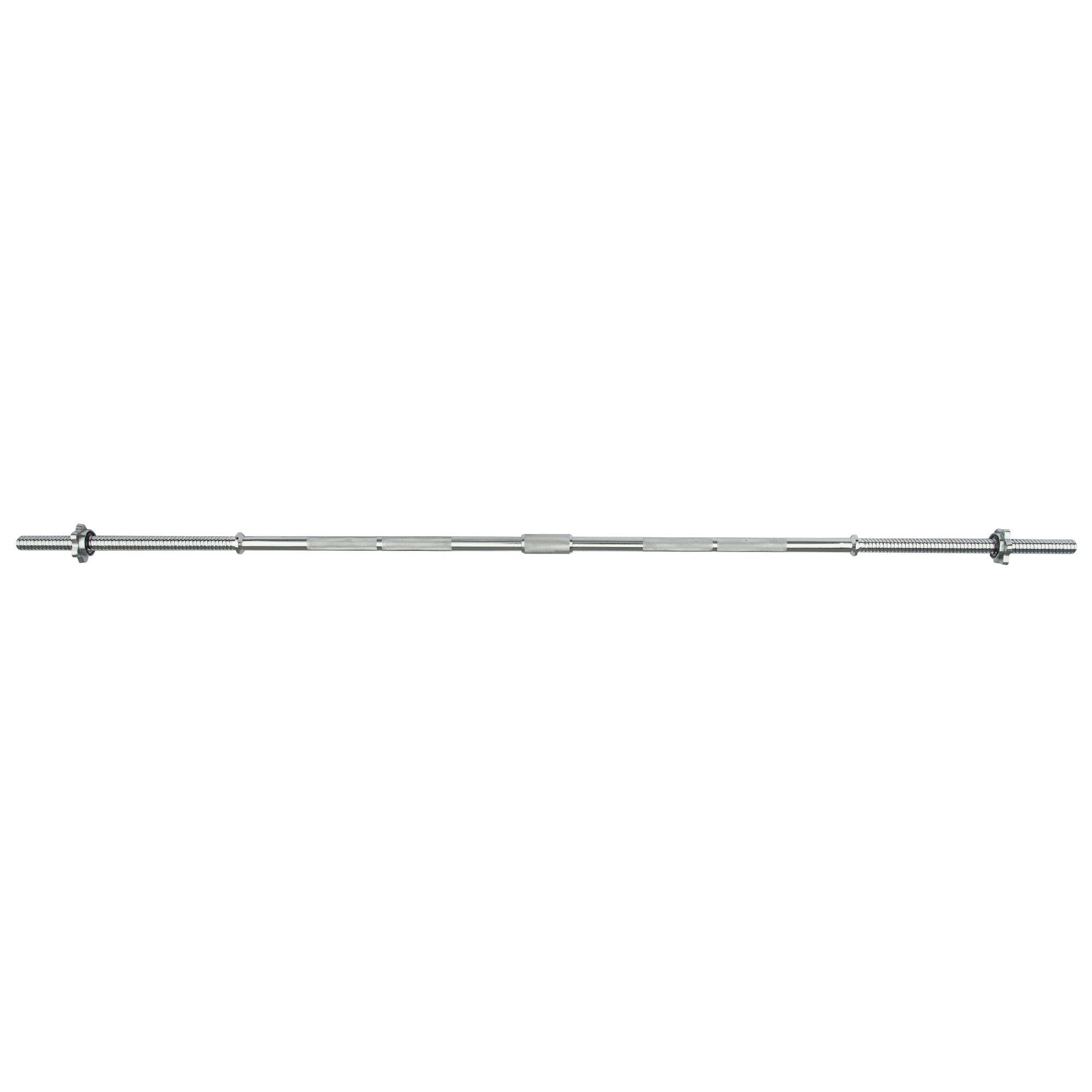 5ft Standard Chrome Barbell Bar Spinlock Collars