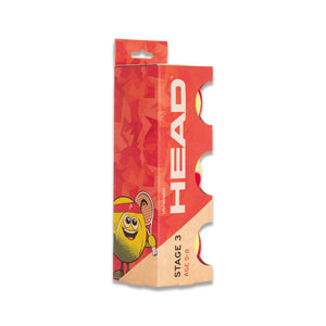|Head Stage 3 Red Mini Tennis Balls - Tube of 3|