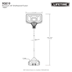 Lifetime Pro Court 44 inch Basketball System