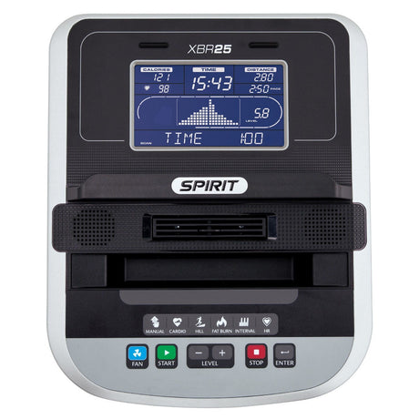 |Spirit XBR25 Recumbent Exercise Bike - Console|