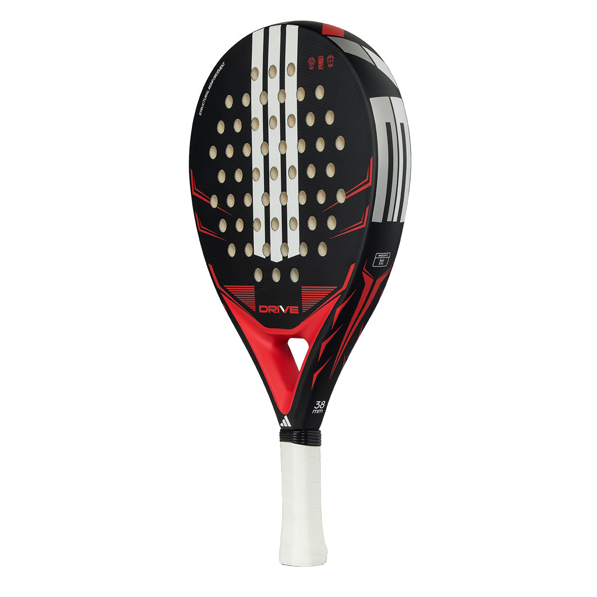 Adidas Drive Black 2026 Padel Racket Angled2