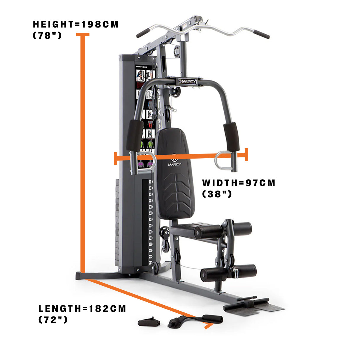 Marcy MWM-4965 Compact Home Multi Gym – Sweatband