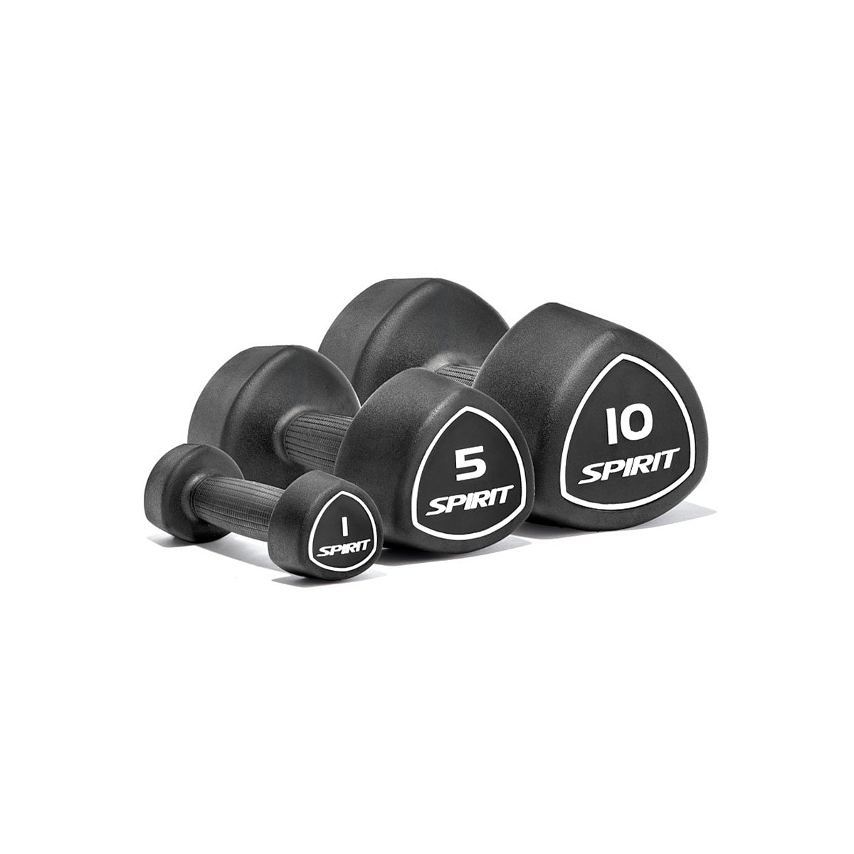Spirit Fitness 1kg to 10kg Studio Dumbbells Set - 10 pairs
