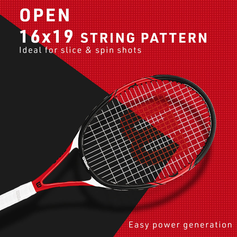Federer String Pattern Wilson Federer Open 103 Tennis Racket – Sweatband