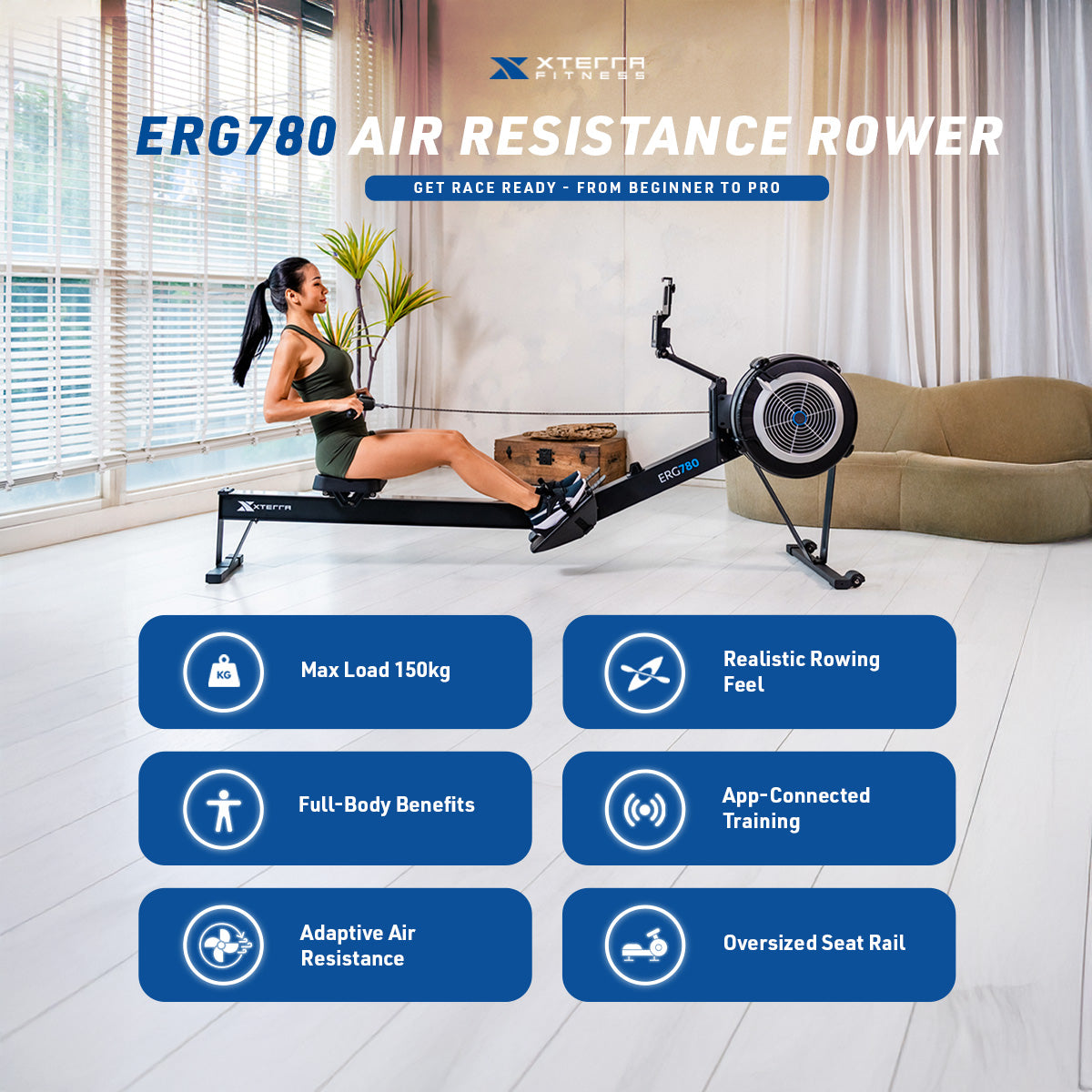 Xterra Fitness ERG780 Air Rowing Machine