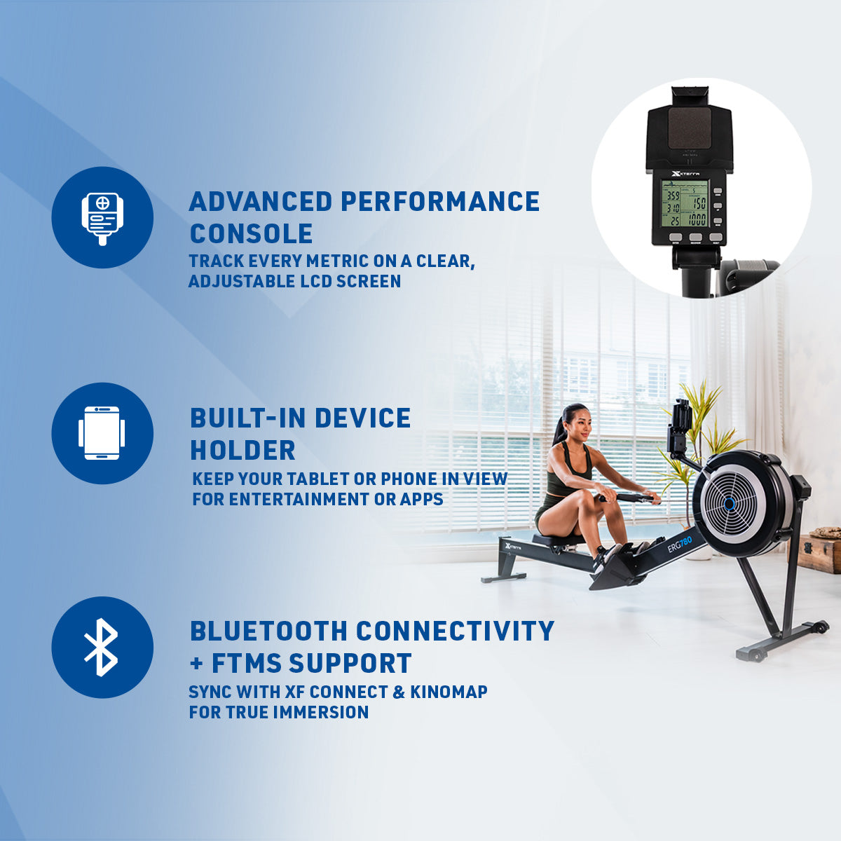 Xterra Fitness ERG780 Air Rowing Machine – Sweatband