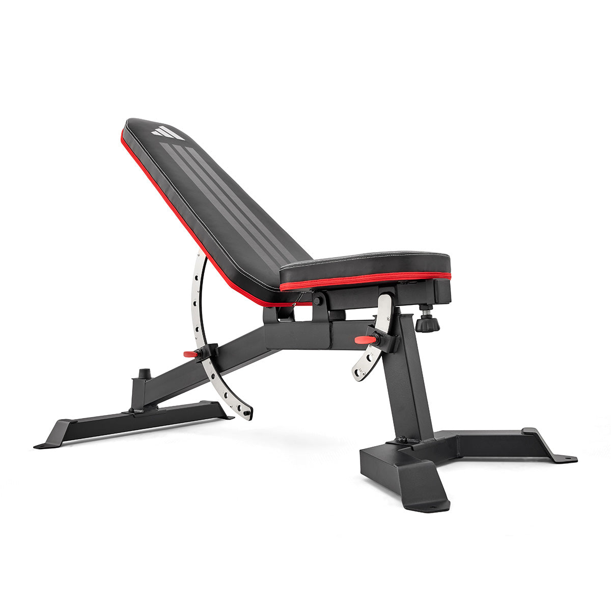 adidas Utility Weight Bench with Preacher Pad and Leg Extension angled