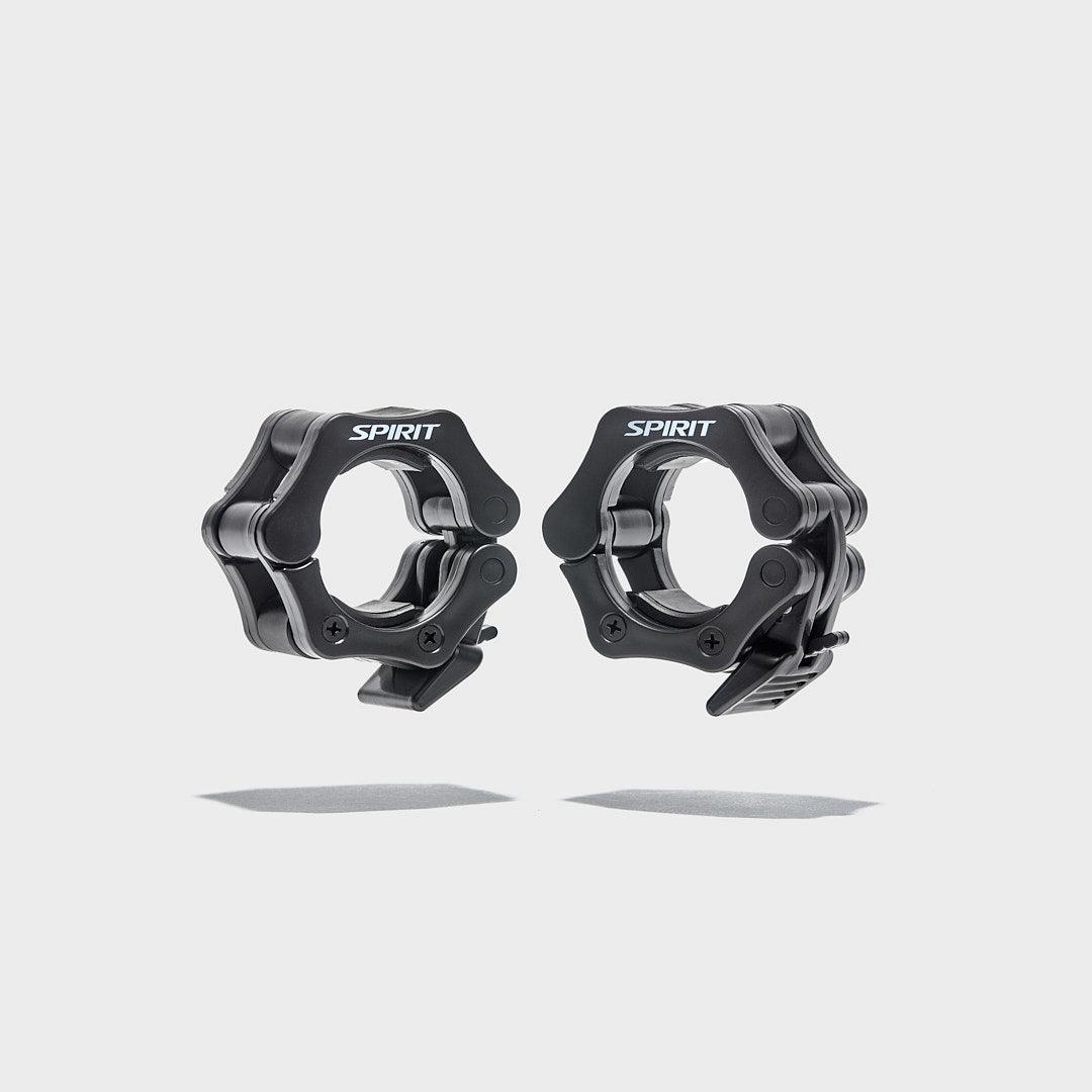Spirit Fitness 75kg Olympic Rubber Tri Grip Weight Set with EZ Curl Bar