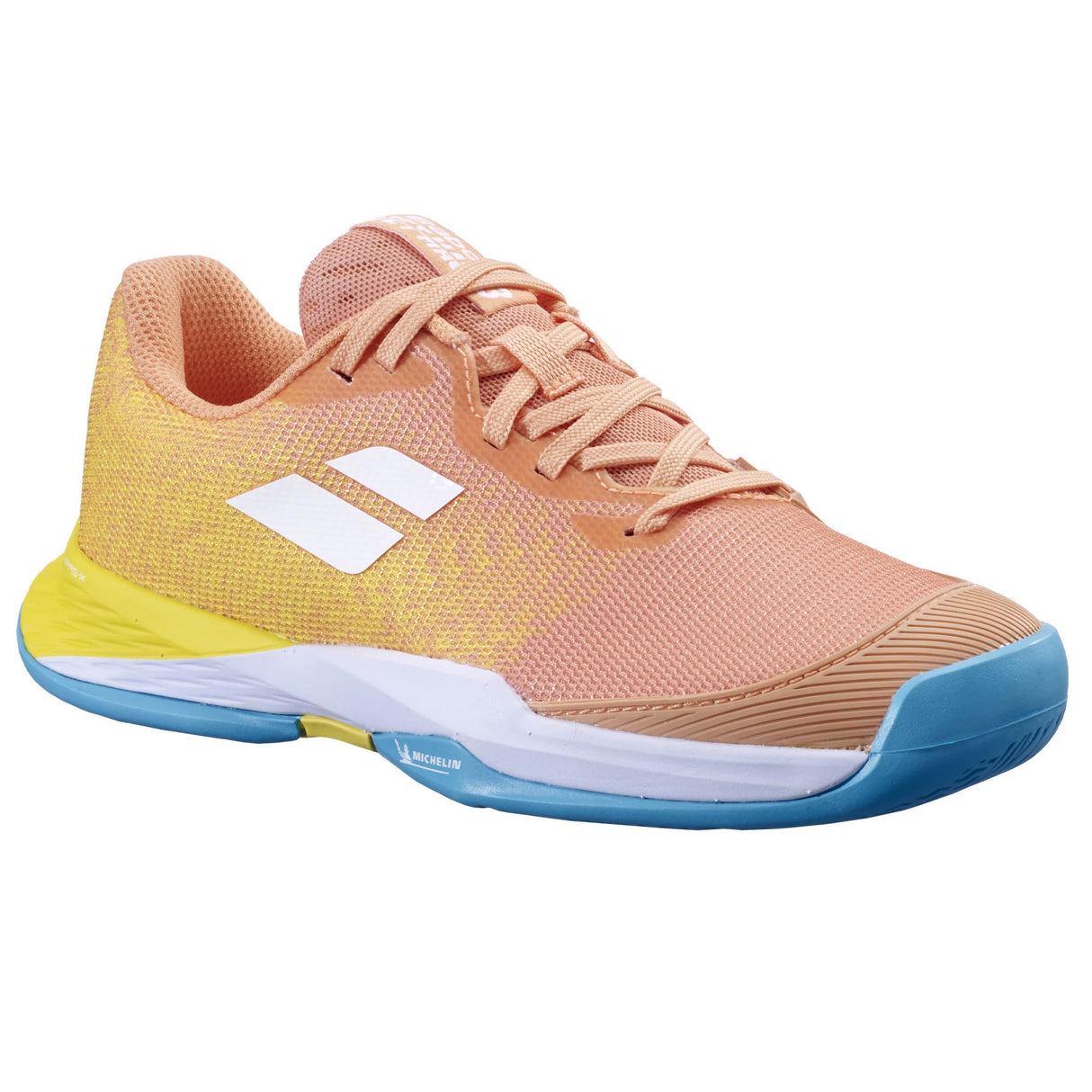 |BabolatGirlJetMach3AllCourtJuniorTennisShoeAngle|