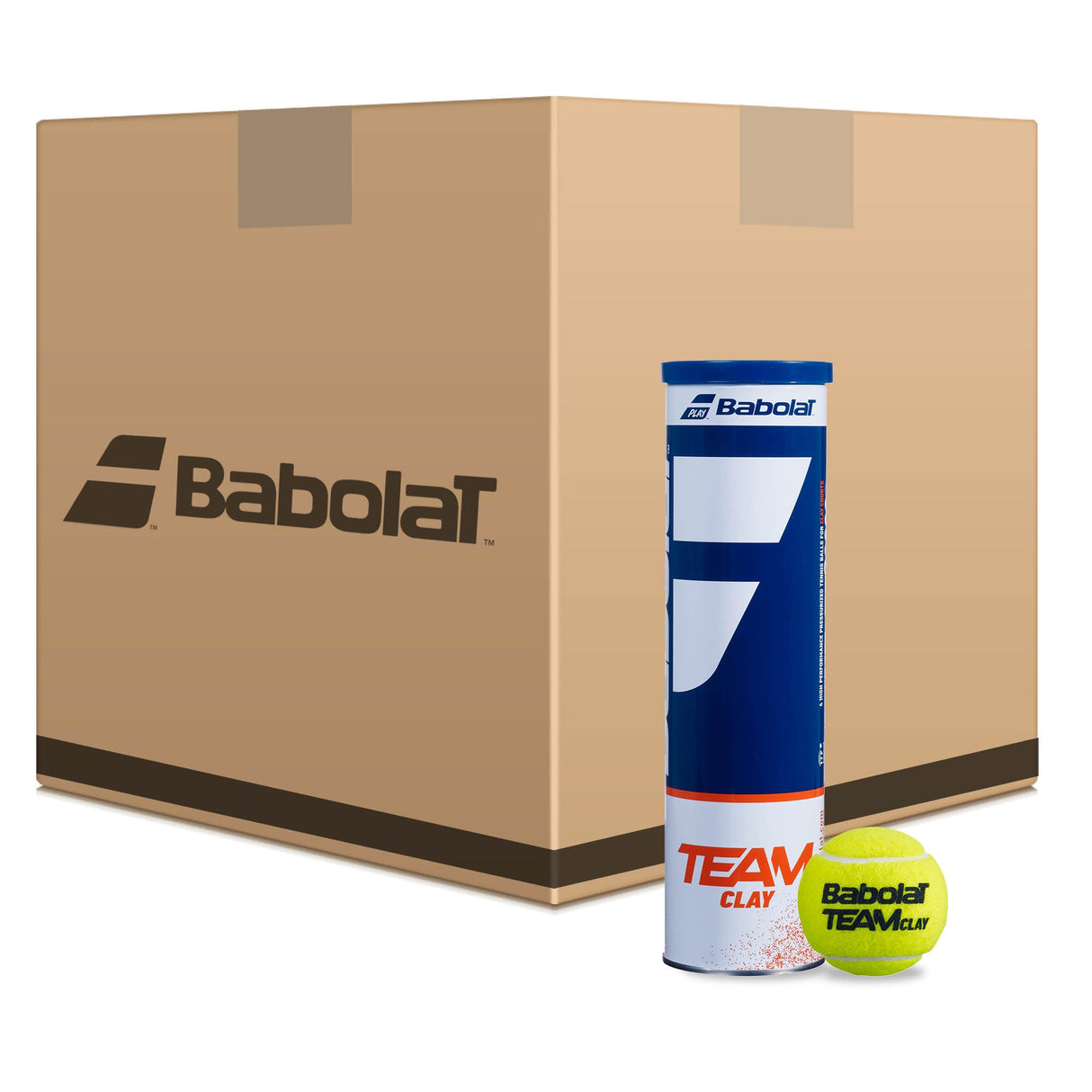 |BabolatTeamClayTennisBalls6Dozen|