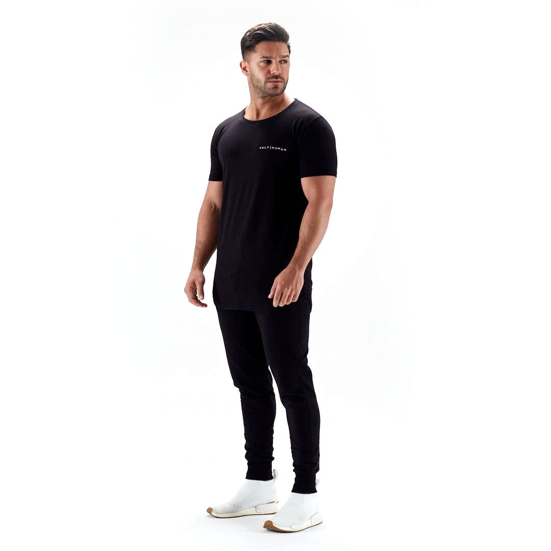 |Half Human Mens Tapered Fit Joggers - Model|