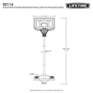 Lifetime Fusion 44 inch Basketball System