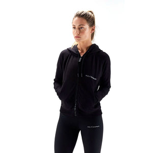 |Half Human Ladies Zip Hoodie - Zip Closed|