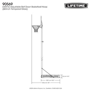 Lifetime Pro Court 44 inch Basketball System