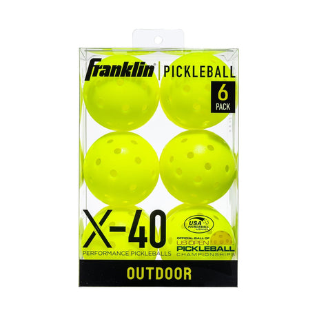 |Franklin Outdoor X-40 Outdoor Pickleball Balls - Pack of 6|