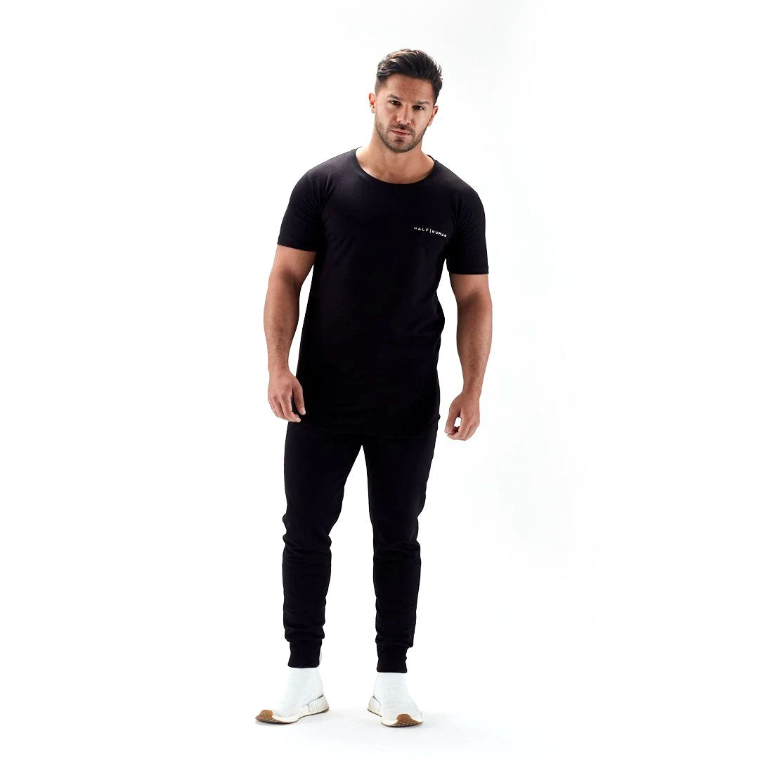 |Half Human Mens Tapered Fit Joggers - Front|
