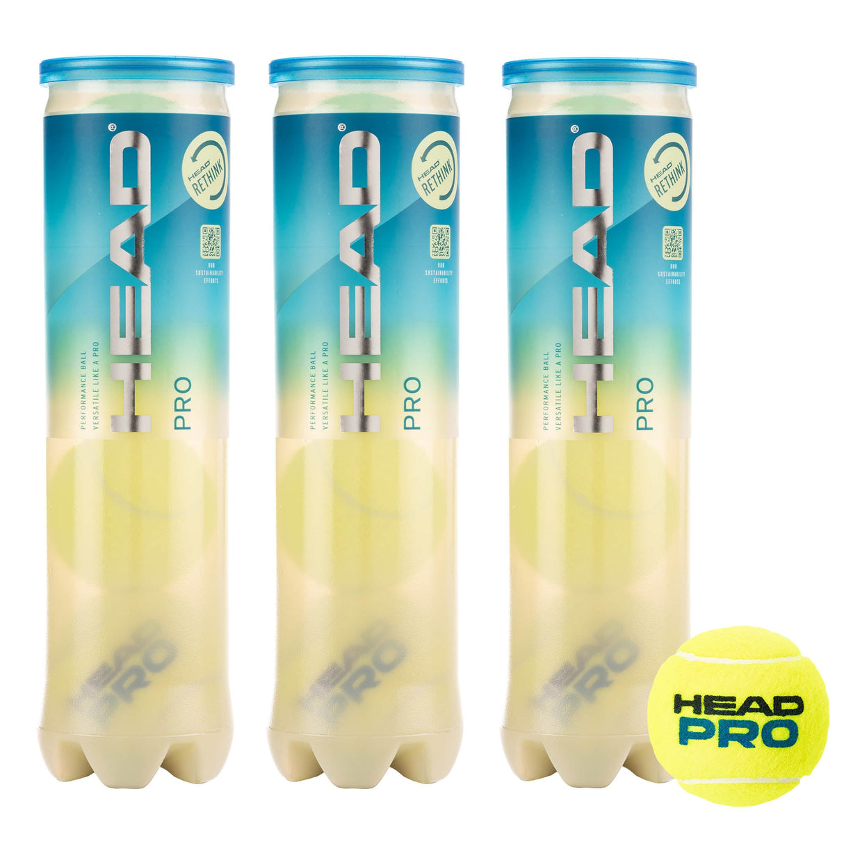|Head Pro Tennis Balls - 1 Dozen - New - Tubs And Balls|