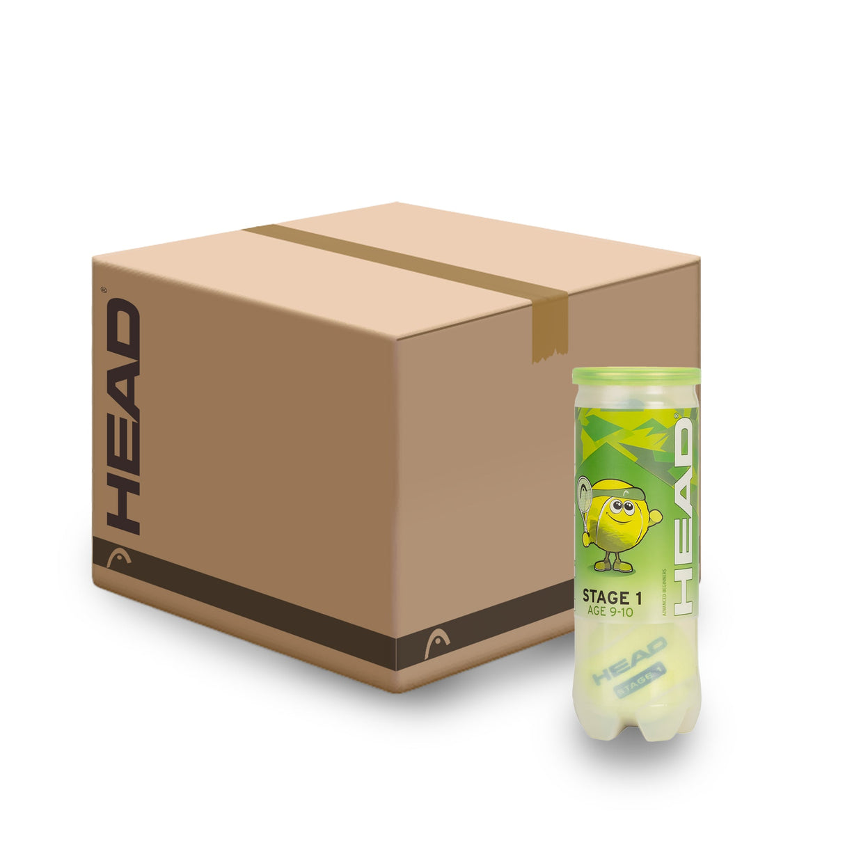 |Head Stage 1 Green Mini Tennis Balls - Box|