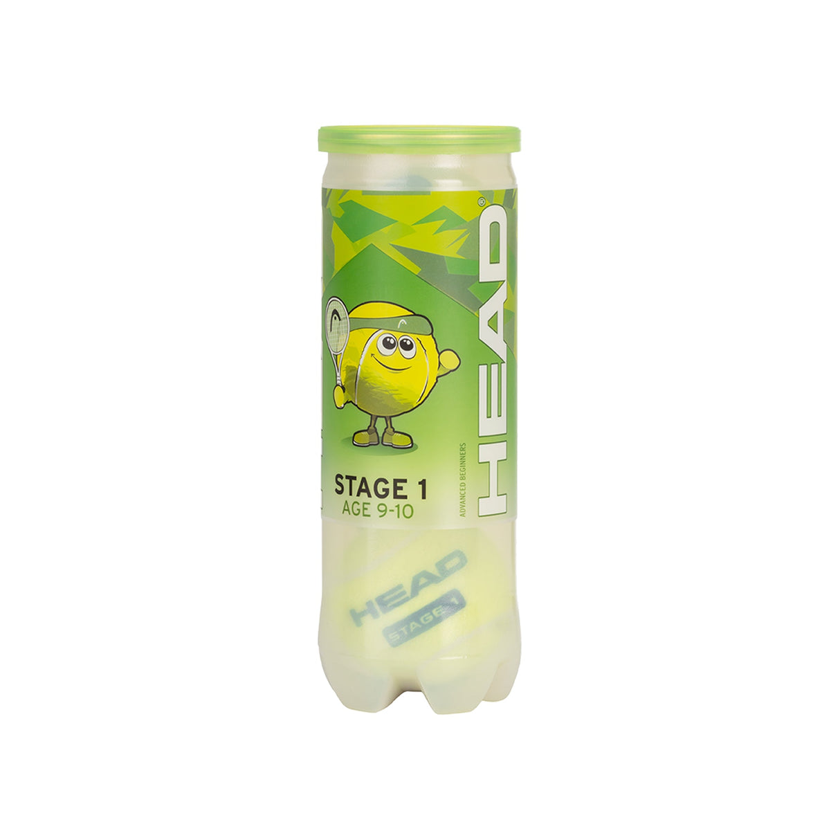 |Head Stage 1 Green Mini Tennis Balls - Tube of 3|