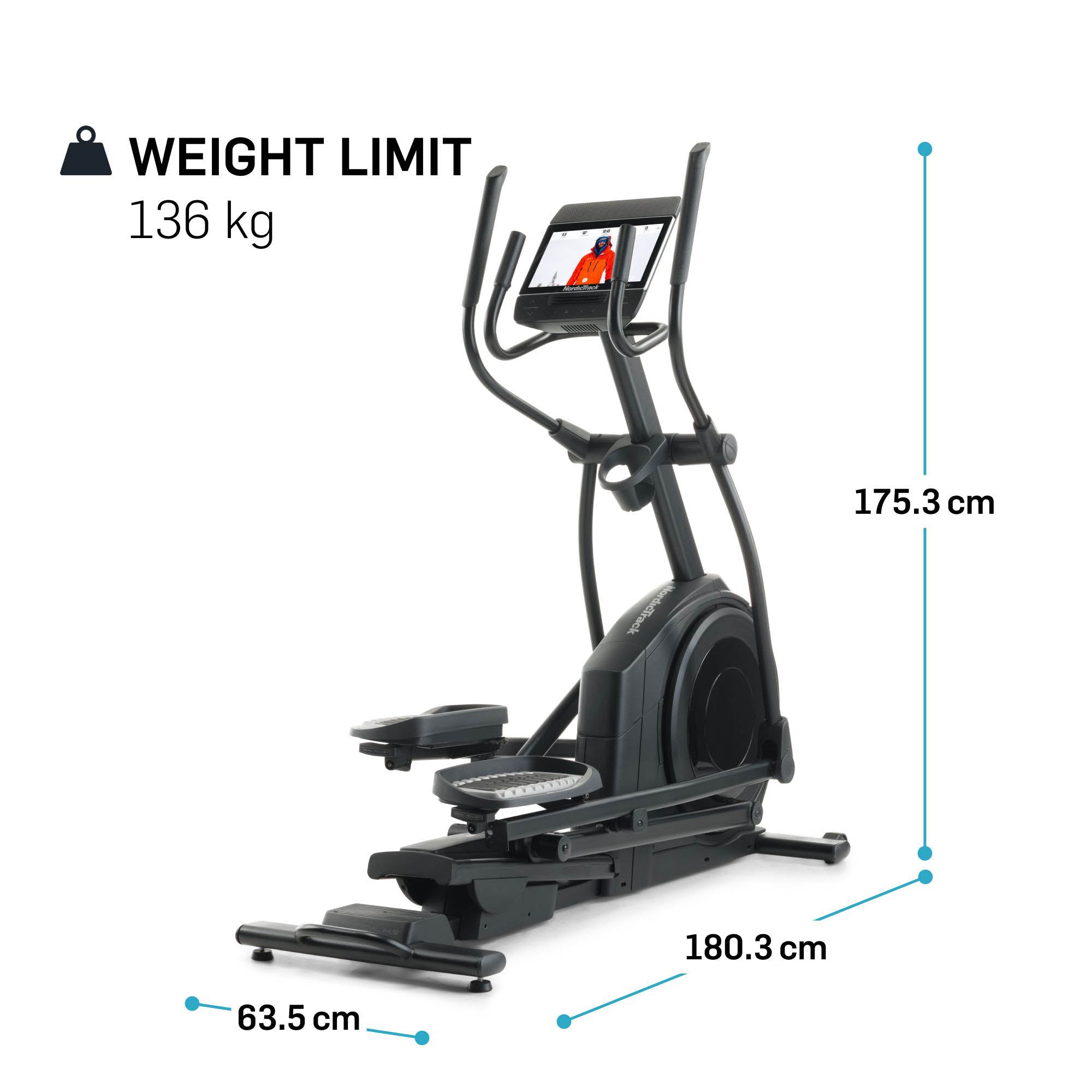 Nordic elliptical cross trainer top