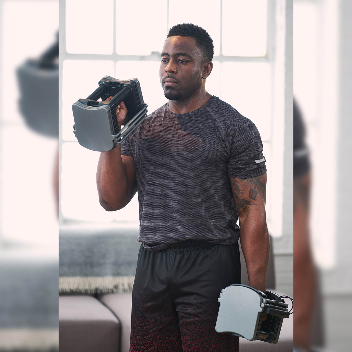 |PowerBlock Sport 50 Adjustable Dumbbells Set - Lifestyle|